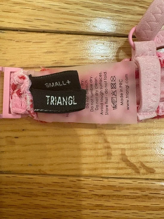 Triangl pink crochet scoop neck bikini top-MAIA - Picture 3 of 3